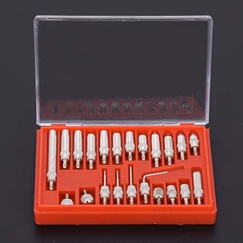 Dial Indicator Point Tip Set, 22 Pcs Pointed Tip Dial Gauge Indicator Replacement Measuring Point Tip Set with Case