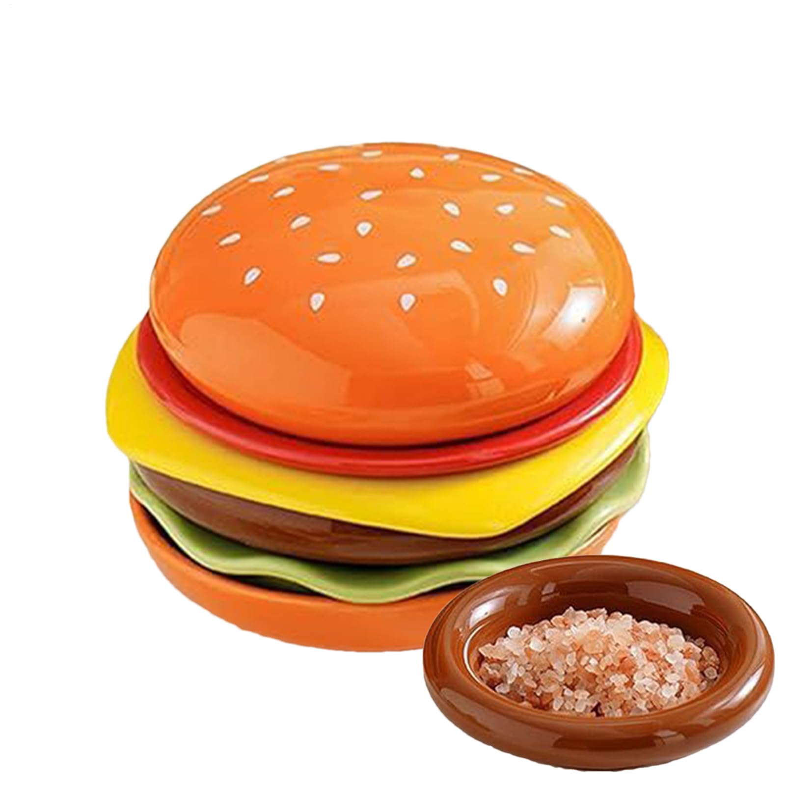 Assiettes à sauce céramique design hamburger ludique pour amuser vos invités