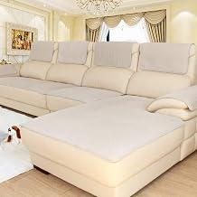 OOCCO Leather Sofa Non Slip Sofa Cover, Multi Size Sectional Sofa Cover, Sofa Armrest Covers, Sofa Protector Sold by Piece-Beige 50x50cm/20x20inch