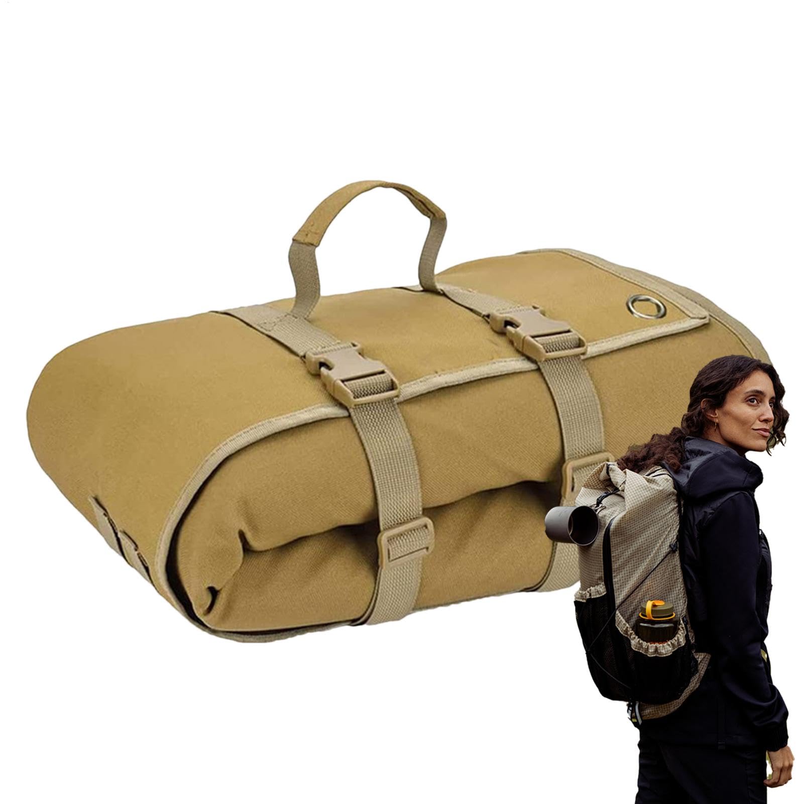 Esterilla de camping, resistente al agua, manta portátil gruesa (78,74 x 28,74 pulgadas), ideal para senderismo, caza, escalada, aperitivos diarios y camping