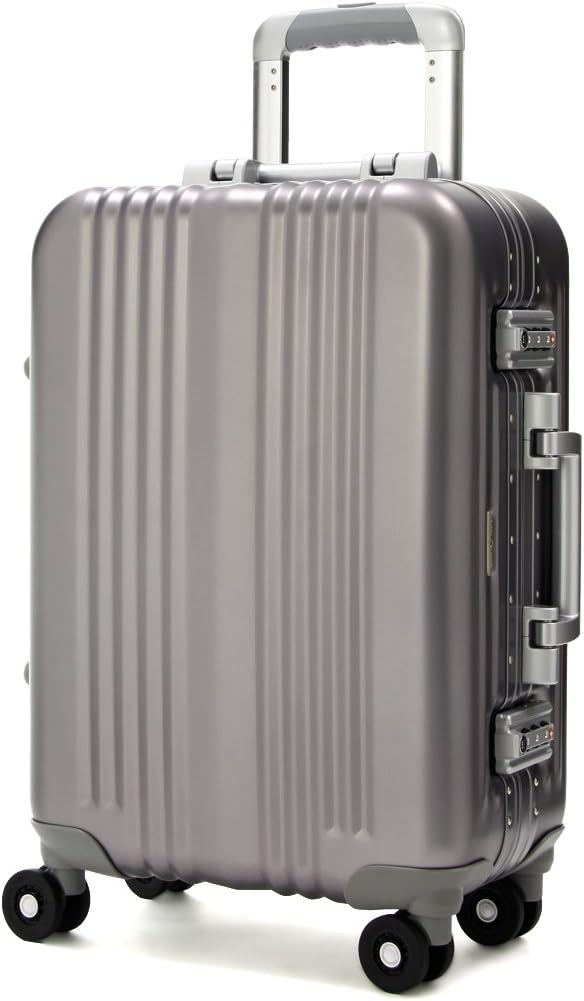 Blade X Aluminum Carry-On 21" - 4 Wheel Spinner 100% Aluminum TSA Approved (Gunmetal)