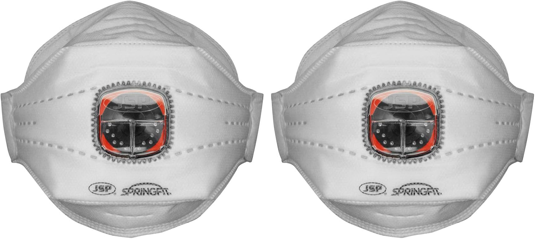 JSP Masque jetable trois plis Springfit™ FFP3V (435) avec Valve Typhoon™ (boîte de 10) (BGA182-206-000) (Lot de 2)