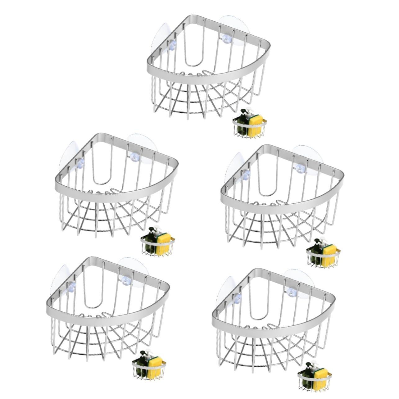 ULTECHNOVO 5 Pezzi Porta Spugne per Piatti Tazza Porta Spugne Organizzatore per Lavello da Cucina