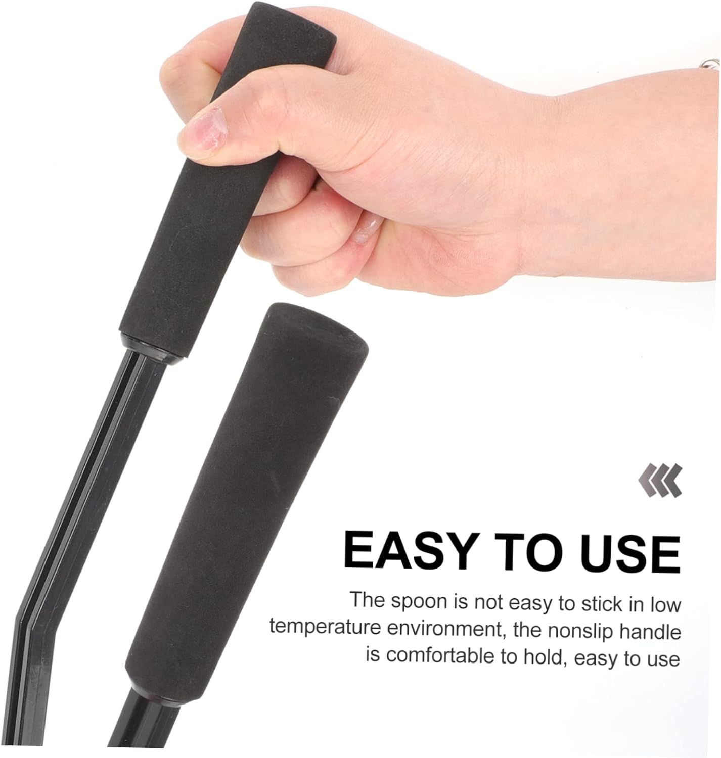 2pcs Ice Fishing Scoop Ergonomic Ice Fishing Skimmer Foldable Design Material Winter Outdoor Activities