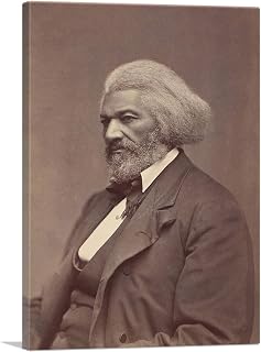 ARTCANVAS Frederick Douglass American Abolitionist Civil Rights Canvas Art Print Stretched Framed Painting Picture Poster Giclee Wall Decor - 18" x 12" (0.75" Deep)