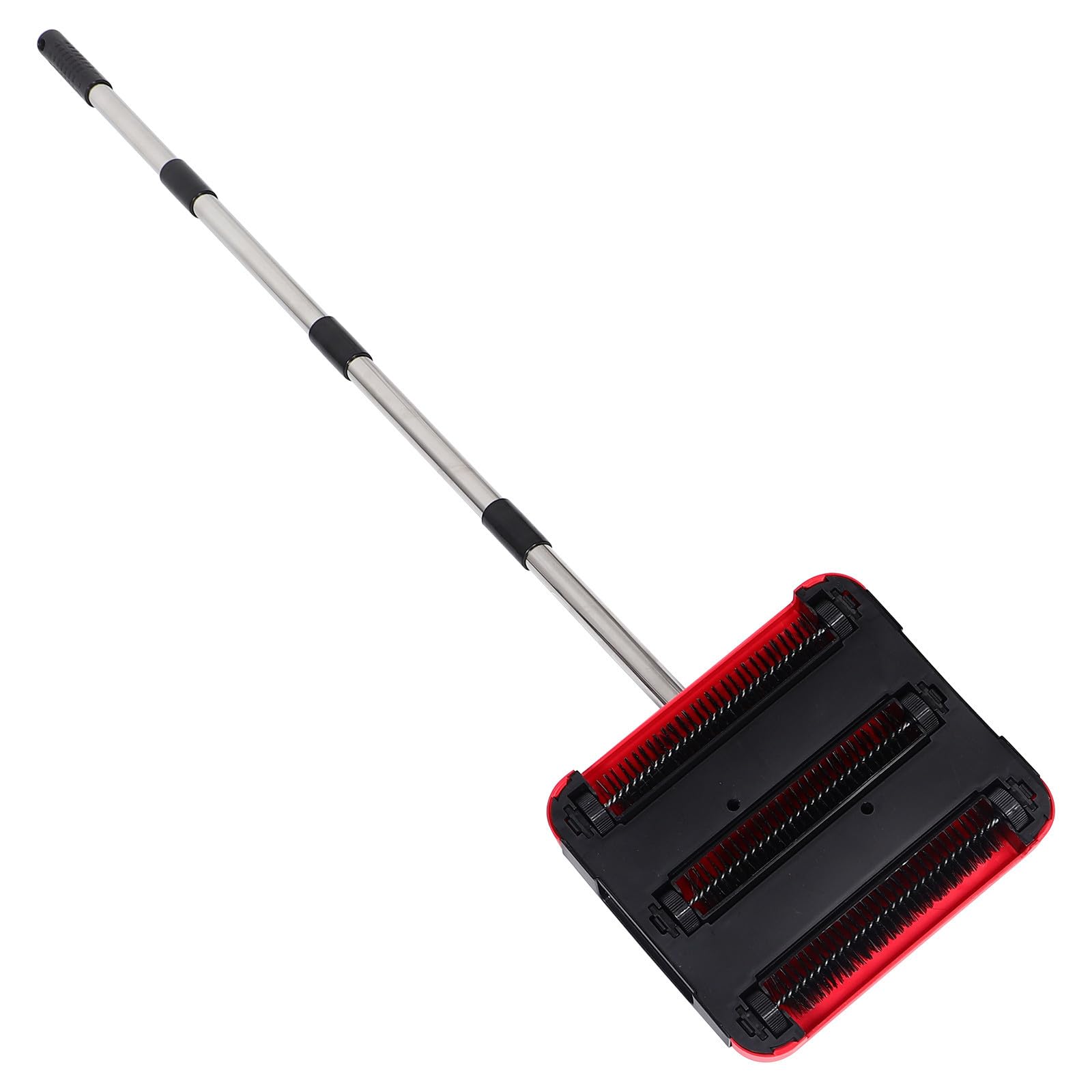 Housoutil Barredora Manual para Hogar con Altura Ajustable y Limpieza, Aspiradora de Alfombras Portátil para Pelo de Mascotas y Suelos de PP y Acero Inoxidable