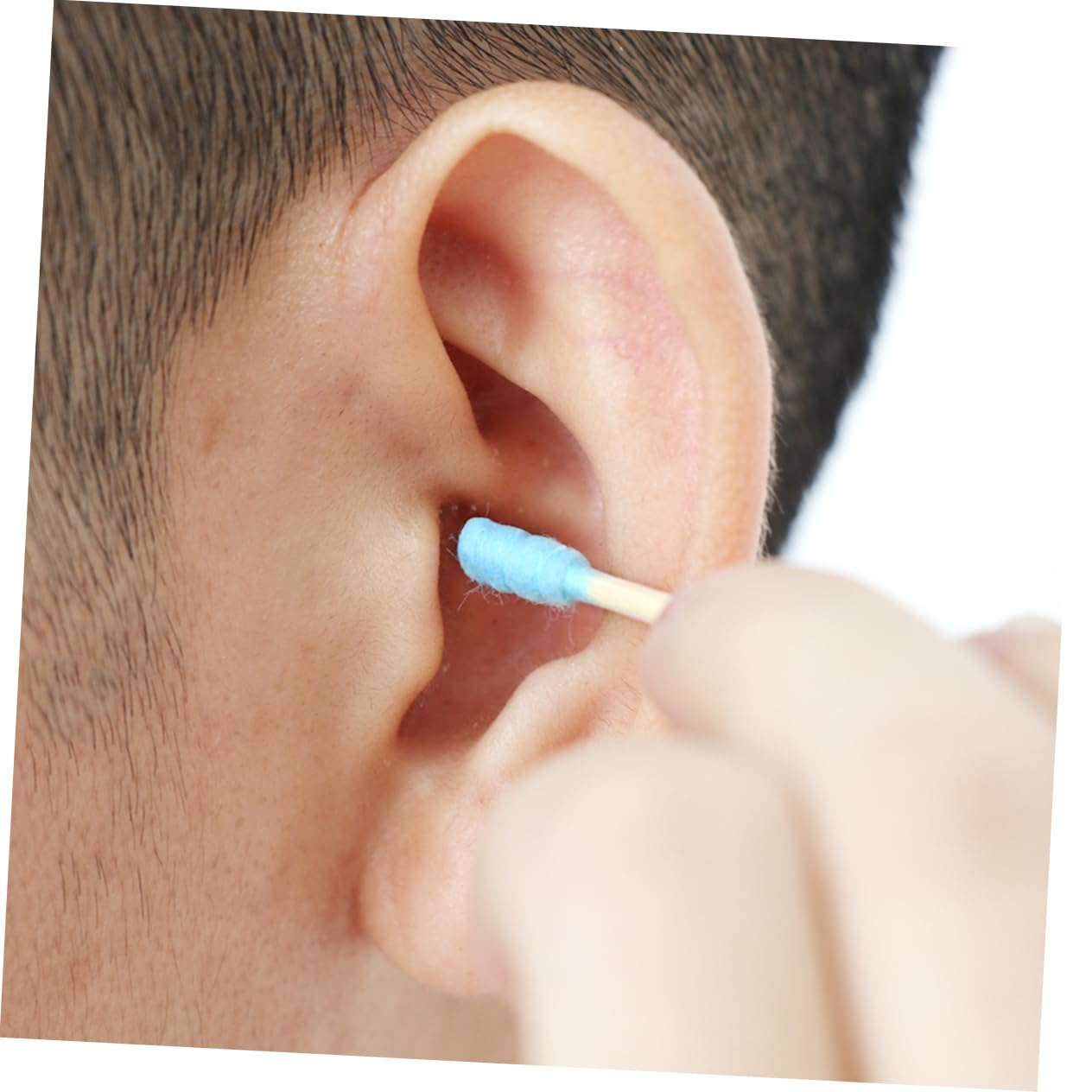 IWOWHERO 200Pcs Double Tipped Cotton Swabs Applicator Versatile Beauty Makeup Tool for Care Cleaning Wound Care Convenient Storage Box Included Color