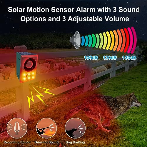 Chunhee SL16-2 Solar Outdoor Motion Sensor Alarm With Dog Barking Gunshot Sound thumb #1