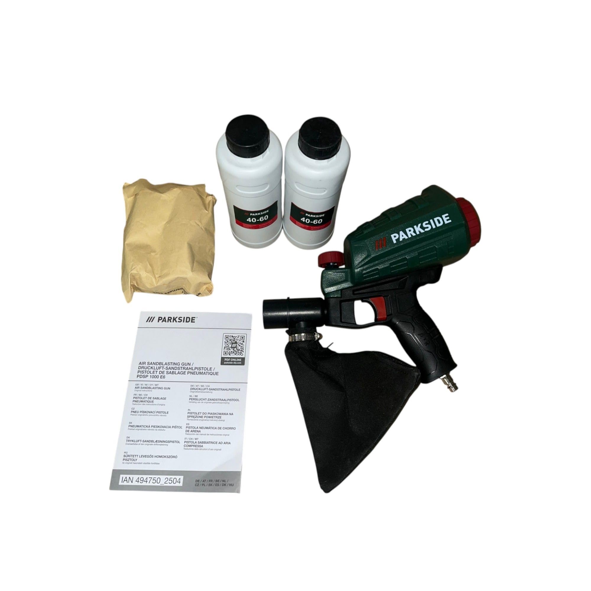 Pistolet de sablage à air comprimé Parkside - Vert - Plastique, Métal - Sandblaster - Maintenu