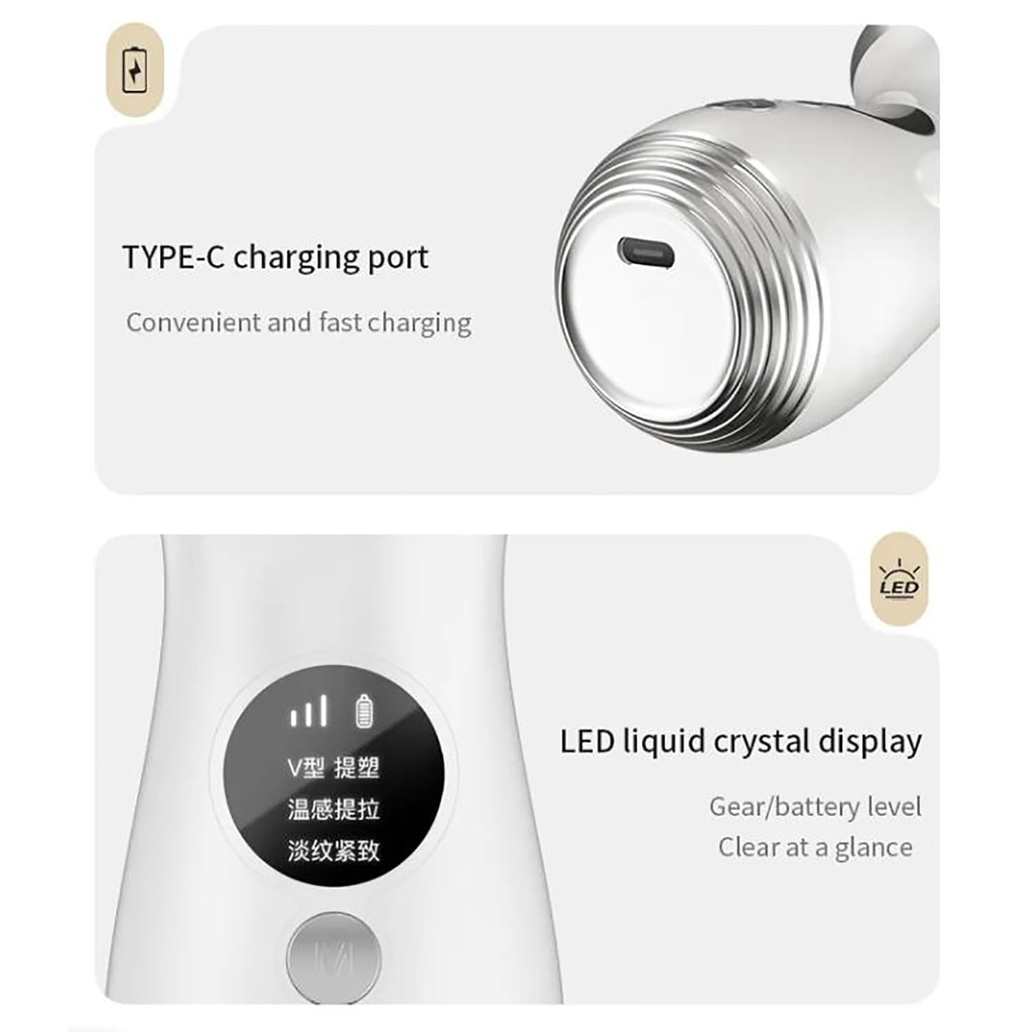 Microcorriente Facial Esculpir Dispositivo, Máquina Lifting Facial, 3 Modos Ajustables Y Efectivamente Mejorar La Forma De La Cara, El Apoyo Calor a Temperatura Constante Comprimir, Para El Hogar