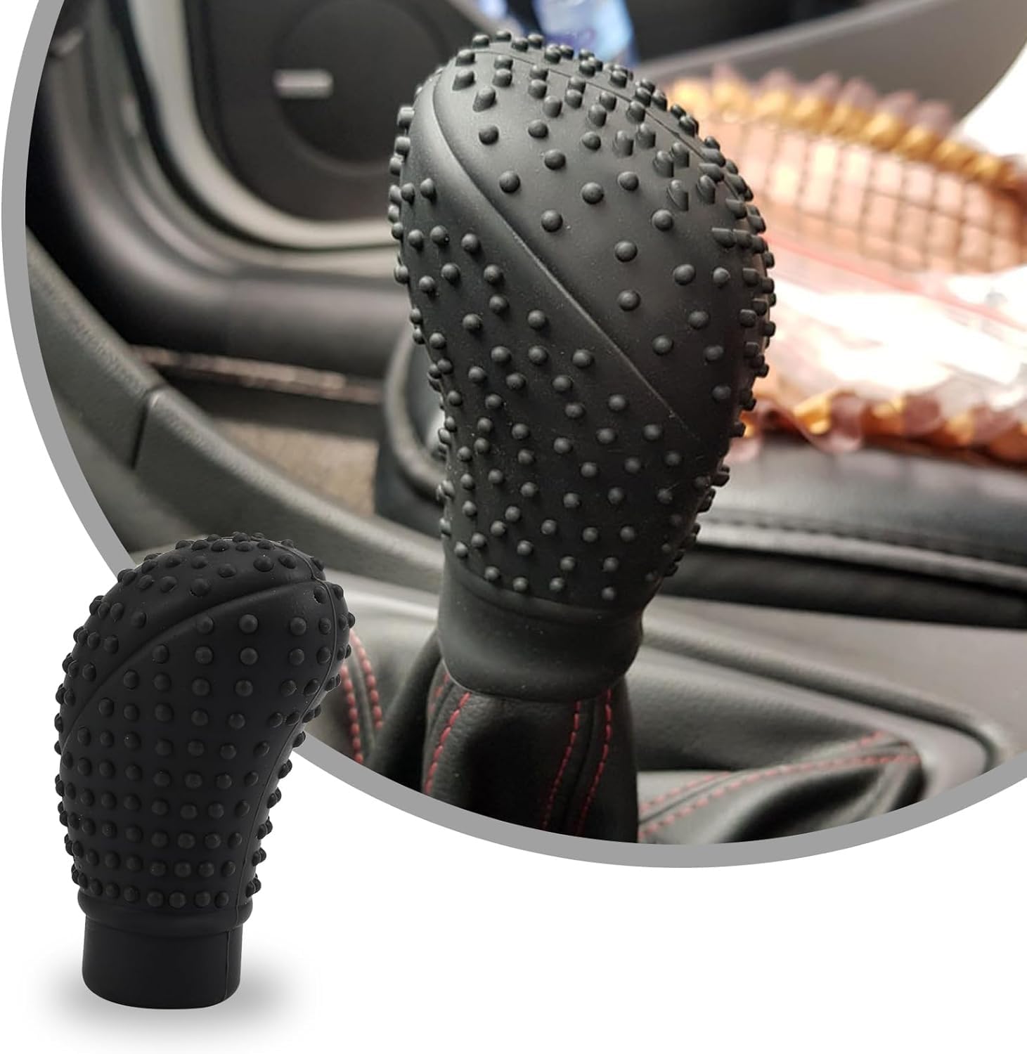 SARTE Car Gear Knob Protector Silicone Gear Shifter Cover for Anti