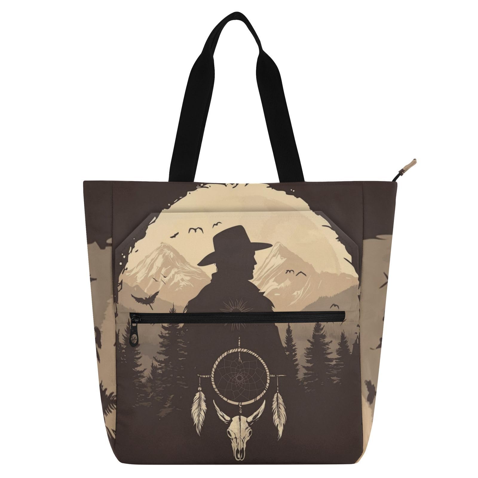Bolsa de mano Western Cowboy impermeable para evitar accidentes con la lluvia escolar 7