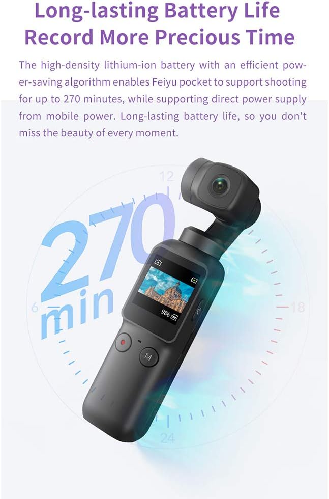 Exсluѕіvе Dіѕсоunt 🔥 Feiyutech Pocket Camera 3-Axis Handheld Gimbal Camera Stabilizer 4K HD Built-in Wi-Fi Control 120° Wide Angle Smart Track