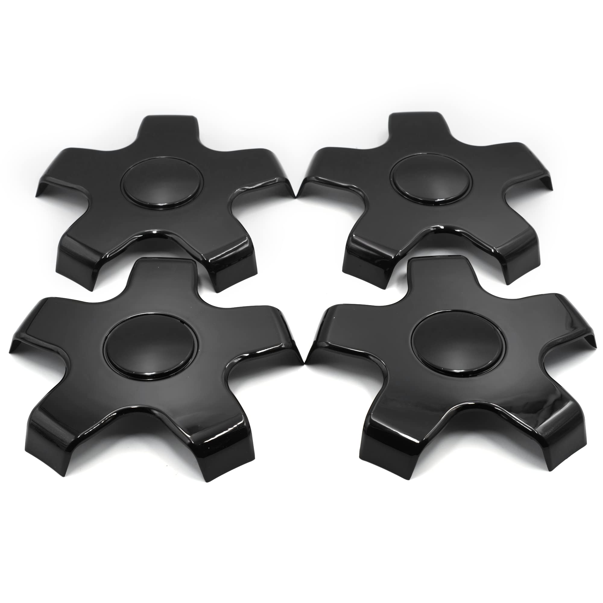 4 x 76 mm czarne nakładki na piasty koła do modelu 3 S X