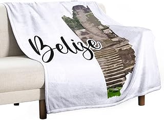 CustonCares Fleece Throw Blanket 30"x40" Belize Warm Lightweight Blanket Skyline Picture City Painting Cozy Decor for Sofa Bed Couch Chair Or Dorm