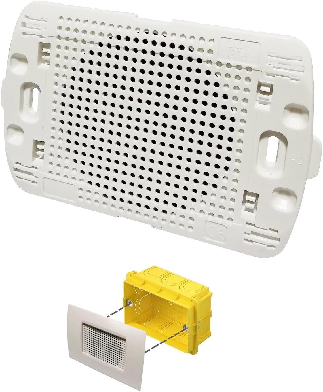 Diffusore audio da incasso bianco Living Light LN4703 per altoparlante a parete