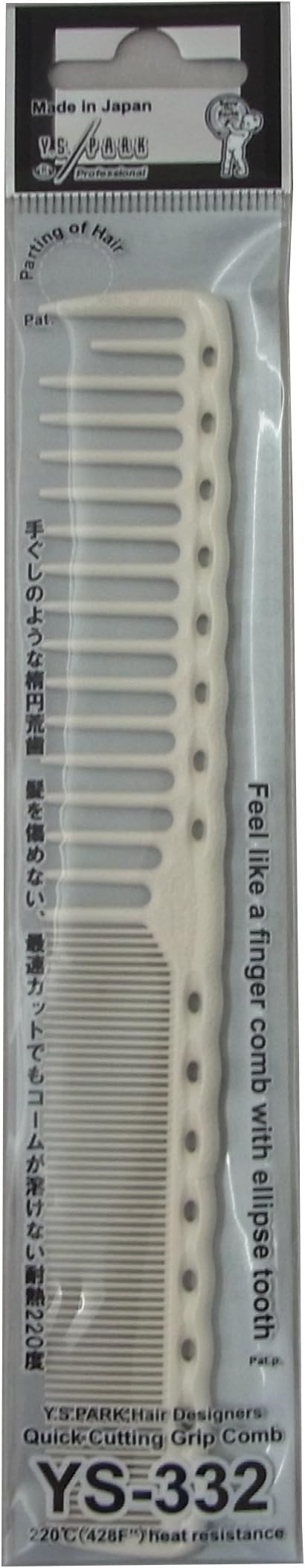 YS Park 332 Quick Cutting Grip Comb - White