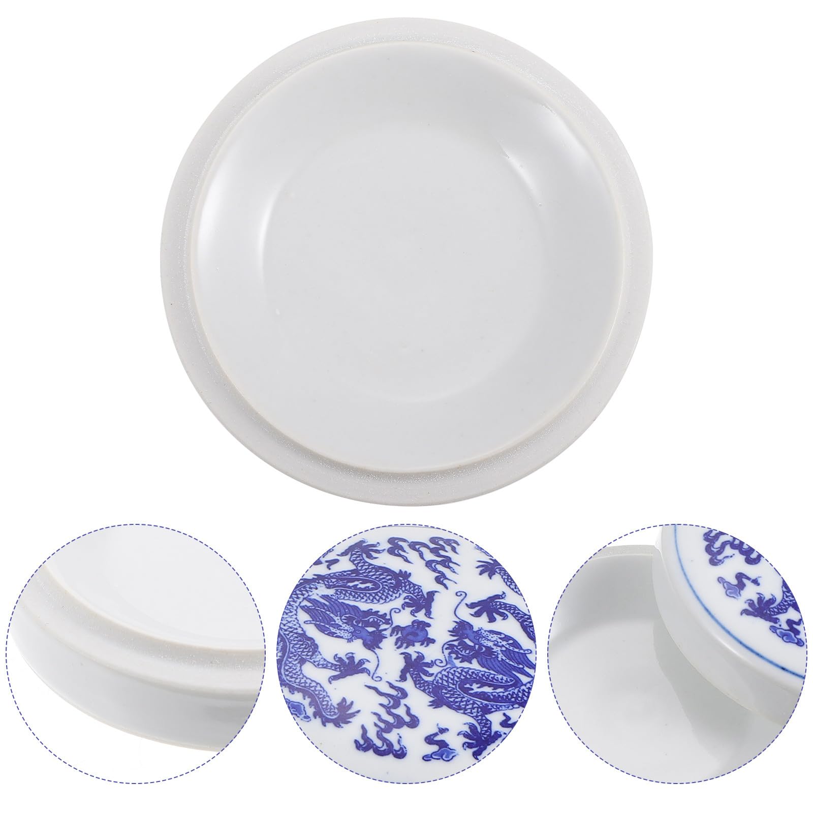 SOLUSTRE 5-lagiges Stapelbares Keramik Farbschalen Satz mit Deckel Kreative Porzellan Geeignet für Verschiedene Pigmente und Farben für Heimdekoration Zufälliger Stil