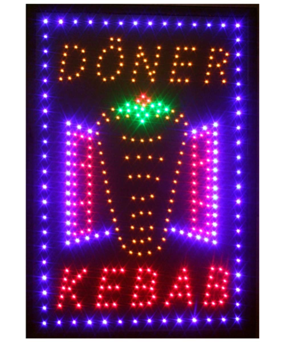 Cartel luminoso led, varios lemas y modelos, estilo neón nostálgico, azul