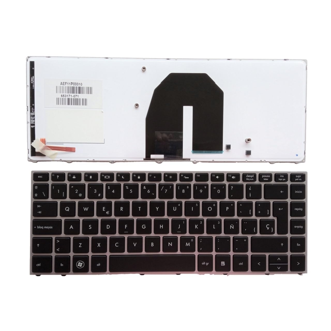 Clavier rétroéclairé pour ordinateur portable HP ProBook 5330M SP Silver