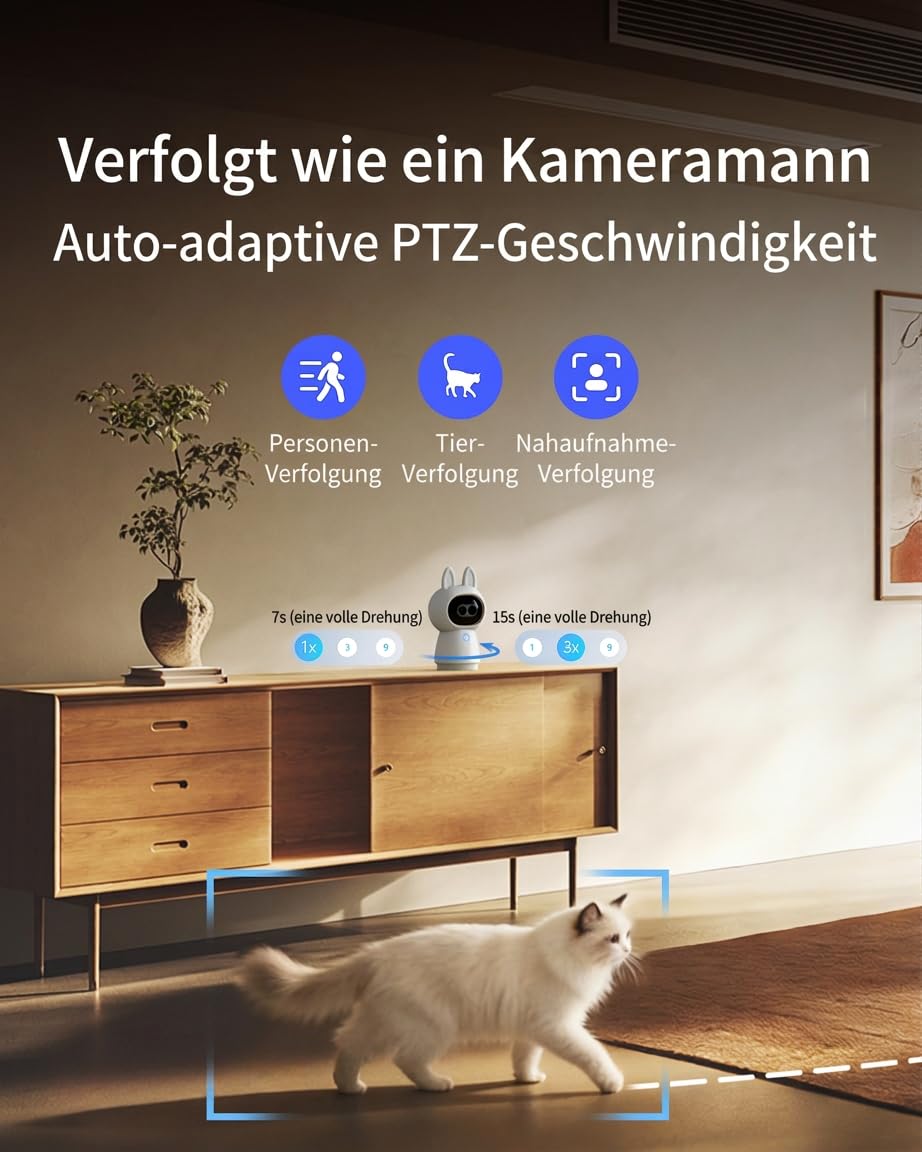 Aqara 4K Überwachungskamera Innen G350, UHD Dual Objektiv Kamera-Hub