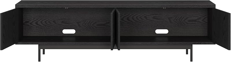 Henn&Hart 70" TV Stand for TVs up to 75", Natural Black image 6