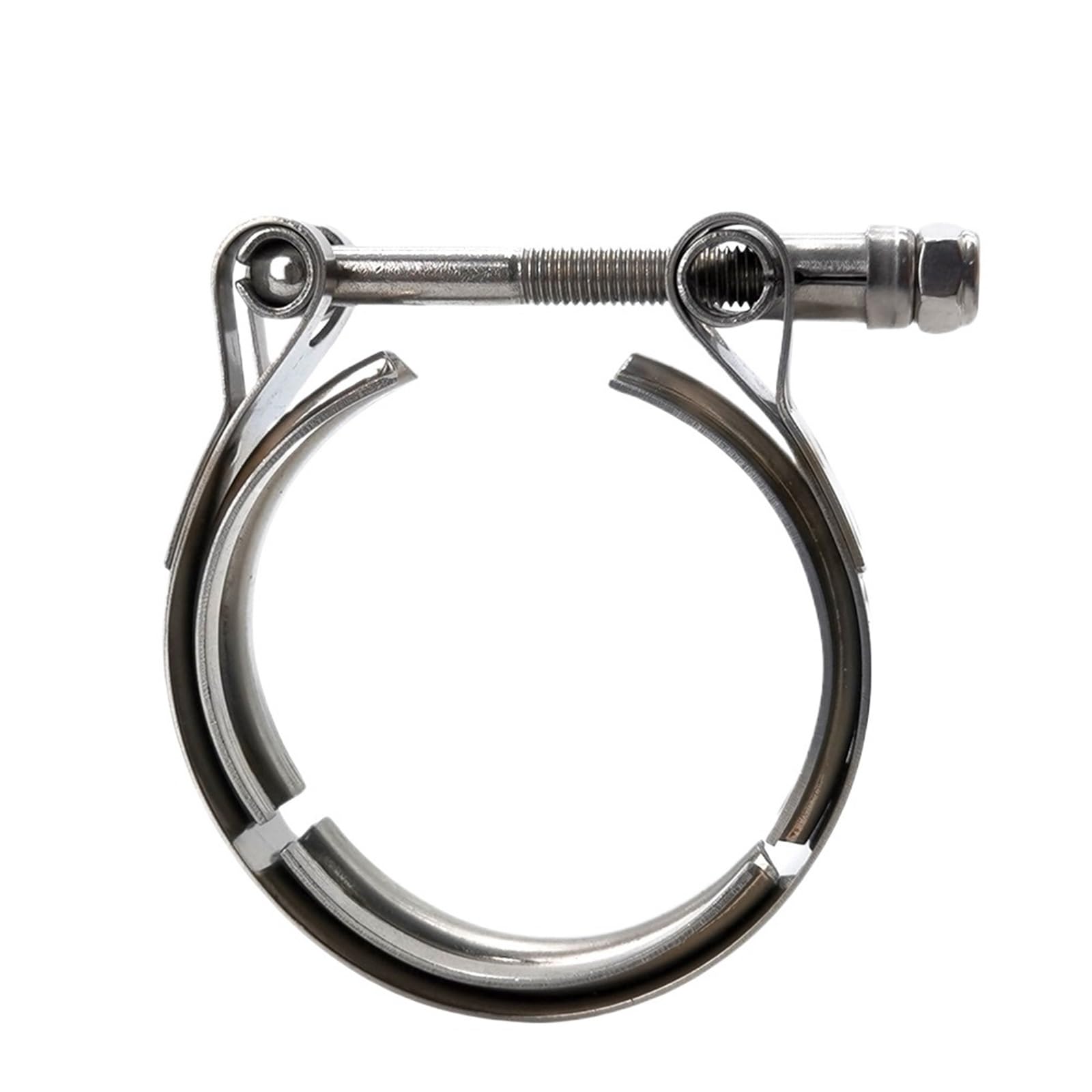 Ygleeuli One Color V Band Clamp Universal Stainless Steel 1.5" 2.0" .25" 36" .75" Auto V Band Clamp V-Band Clamps For Exhaust Pipes Turbo(1.5Inch)