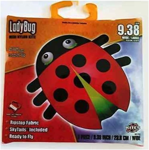 X-Kites MidiKite - Cometa de 9.63 a 11.13 pulgadas con tela Ripstop, fácil de montar (insecto de dama)