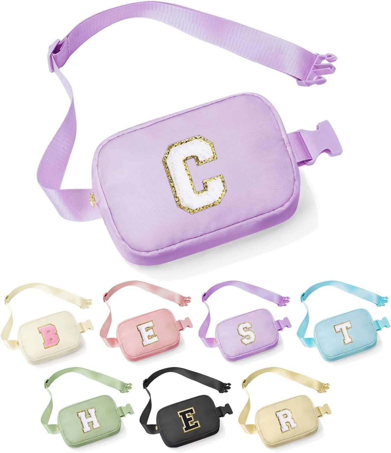 YOOLIFE Gifts for 3 4 5 6 7 8 9 Year Old Girls Kids Fanny Pack, Purple C
