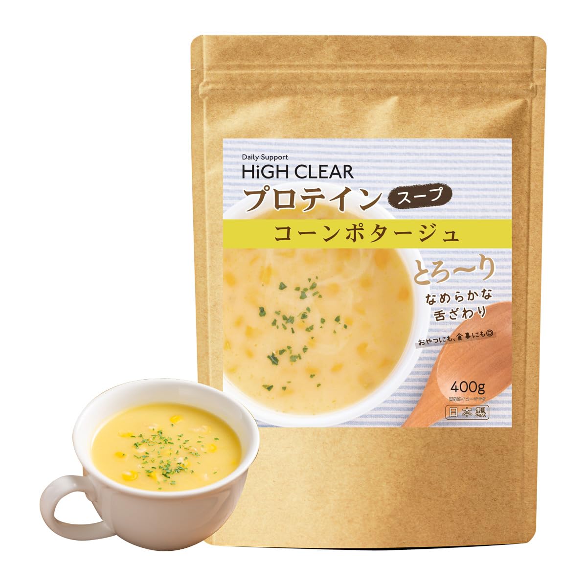 Amazon | HIGH CLEAR プロテインコーンスープ 400g(約20食分