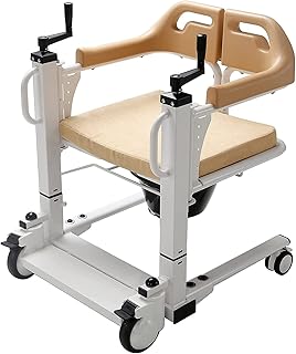 LXBH Sedia A Rotelle Sollevapersone per Casa, Sedia A Rotelle con WC Sedia Comoda WC per Anziani E Disabili con Sedile Sdoppiato A 180° Carrozzina per Anziani