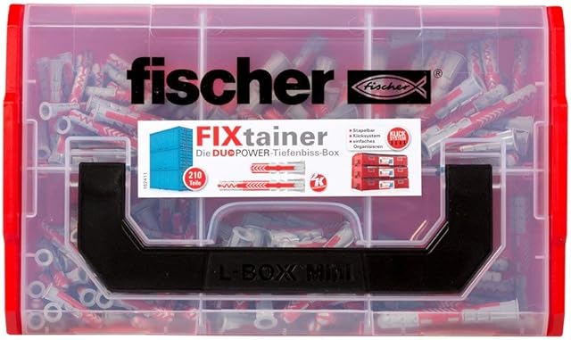 fischer 541105 FIXtainer zestaw kołków rozporowych DUOPOWER, 210 elementów