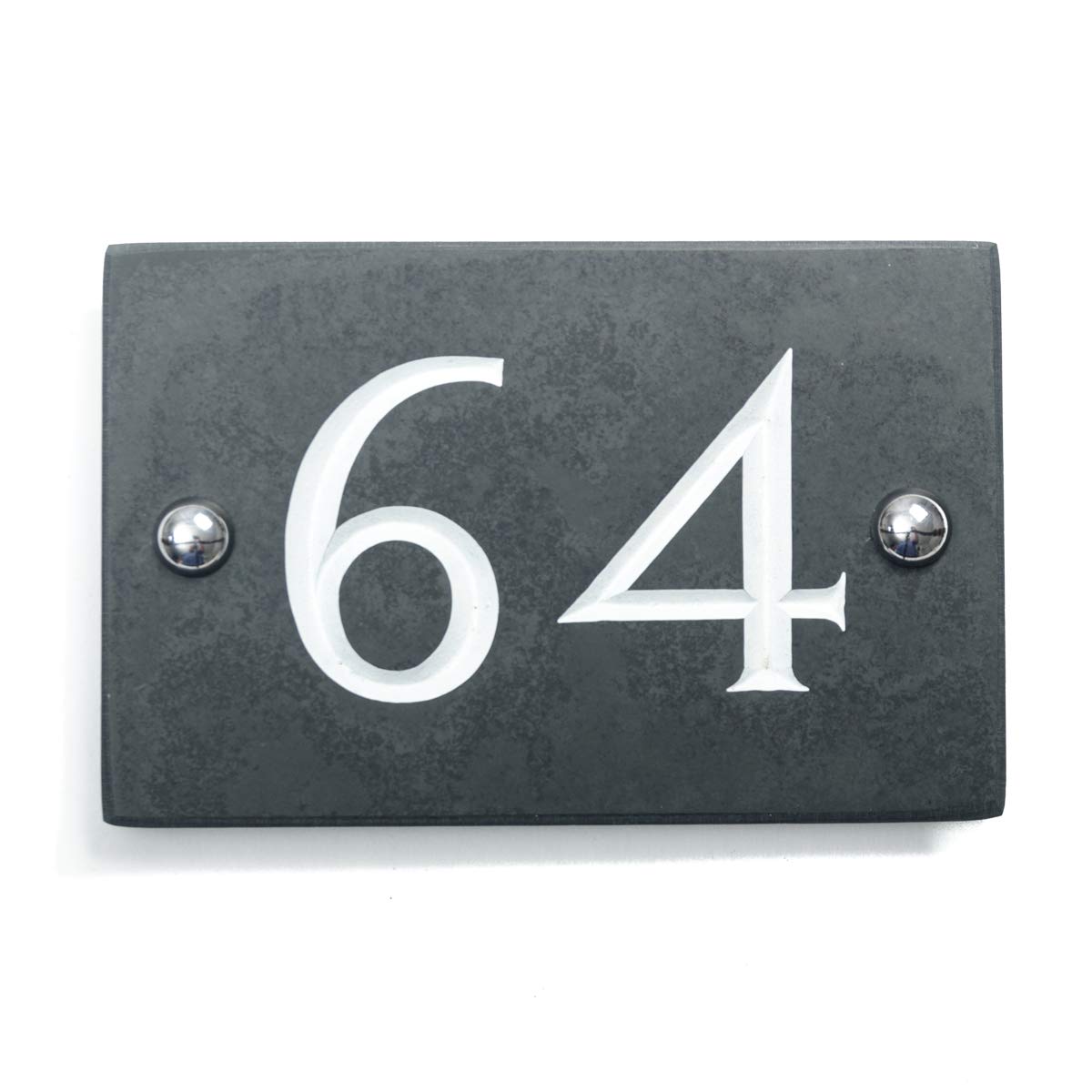 Slate Engraved House Number 64