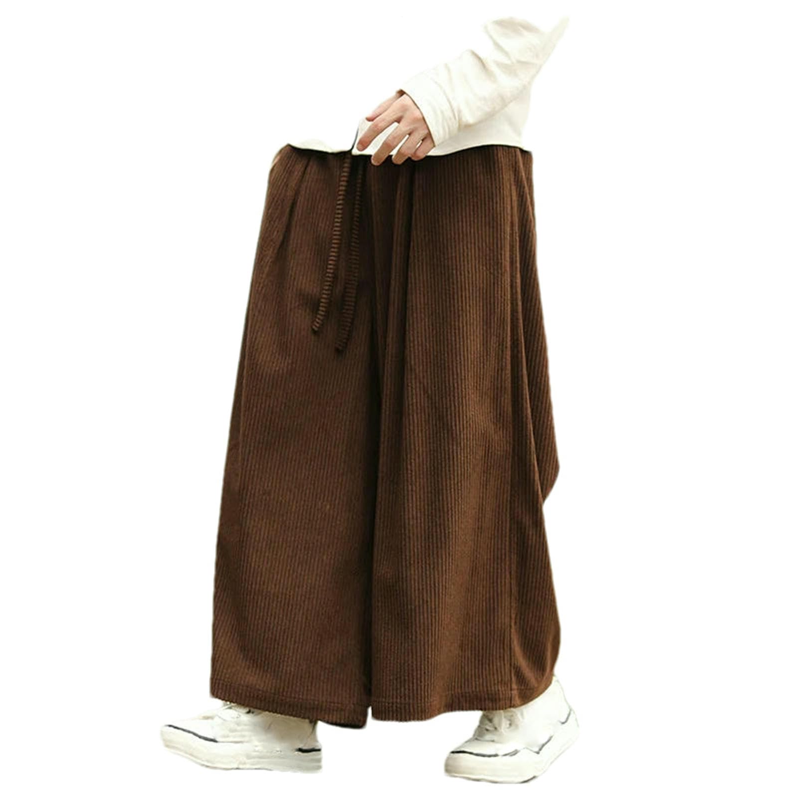 Pantaloni cargo da uomo in velluto a coste da uomo primavera autunno streetwear harem pantaloni invernali jogger pantaloni a gamba larga