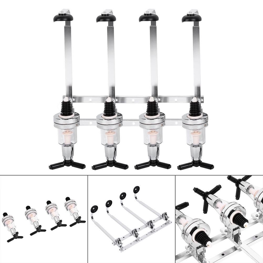 Dispensador de Bebidas Giratorio para Pared, Soporte para 4 Botellas de Licores, Montaje en Pared