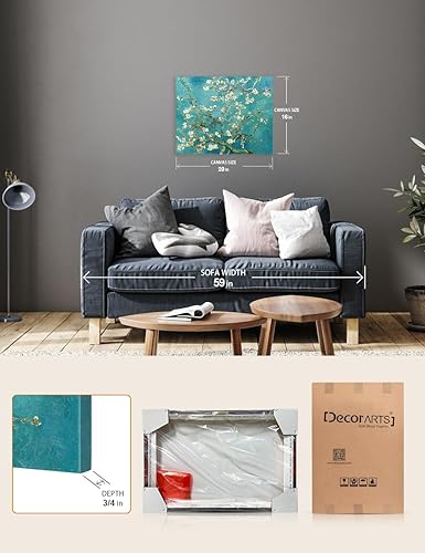 Vista 208 de DECORARTS - Almond Blossom Tree - Vincent Van Gogh Art Reproduction. Giclee Canvas Prints Wall Art for Home Decor 30x24