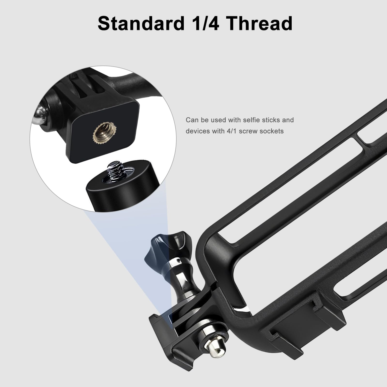 Cadre Protection Insta 360 X4 FiTSTILL - Double Chaussure Froide - Base 1/4" - PMMA 33g