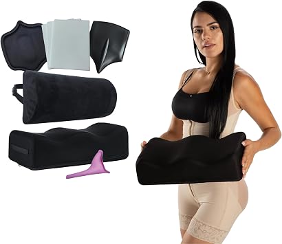 BBL Pillow After Surgery Lifting Cushions with Breathable Lower Back Support Pillow, Brazilian Butt Lift Pillow with Ab Board Lipo Foam and Lumber Board