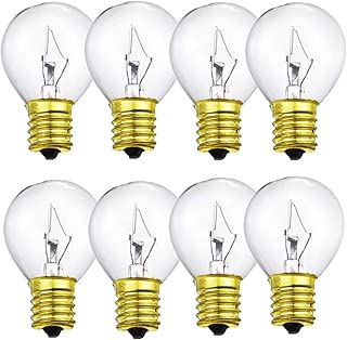(8-Pack) 25 Watts Replacement Bulb for Lava Lamp for 14.5 Inch Lava Lamps High Temp Resistance, E17 Base-120 Volt,Dimmable - Warm White S11 Bulb - coolthings.us