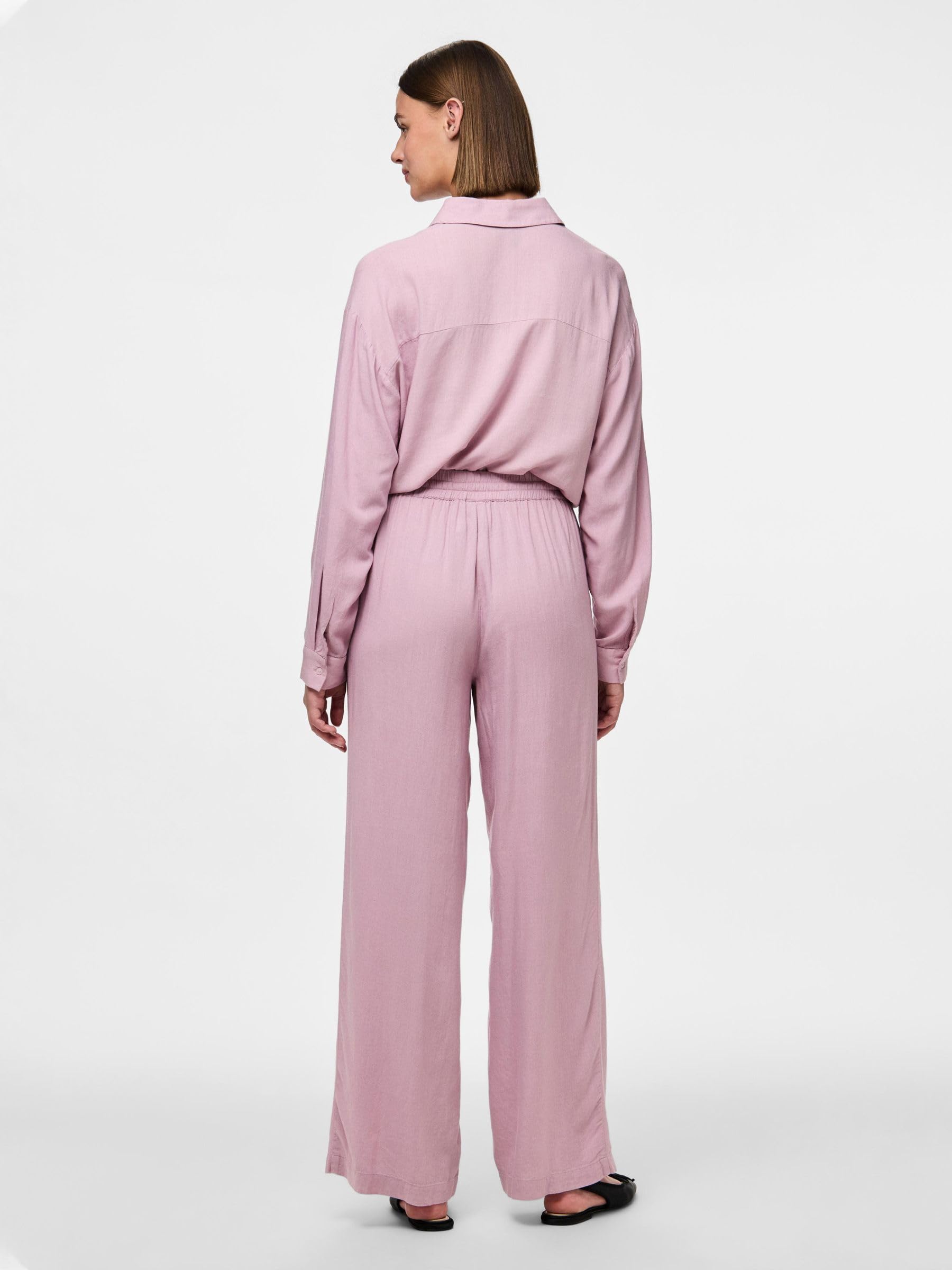 PIECES Pcpia Hw Wide Pants Pwp Mm Noos - Spodnie z szerokimi nogawkami Kobiety