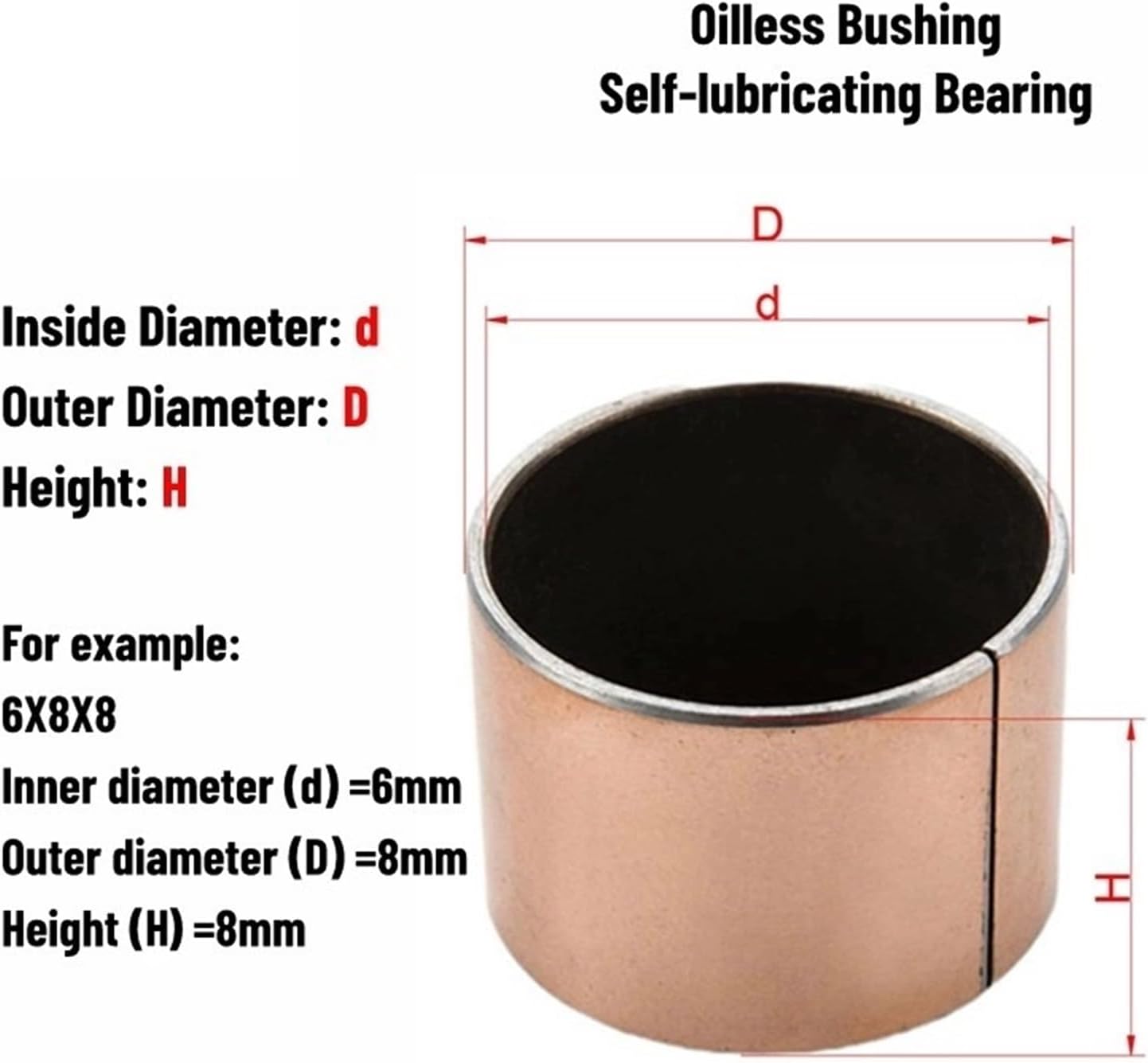 5/2PCS SF-1 Composite Copper Sleeve Oil-Free Self-lubricating Bearing Inner Diameter 12 13 14 15 16 17 18 mm Copper Bushing(16X18X10 5pcs)