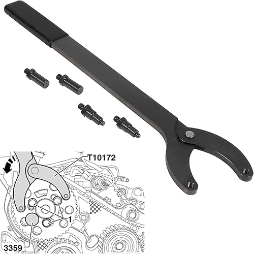 Sunluway Kit de herramientas de cambio de correa de distribución del motor para VW Golf VAG 3036 T10172 contra la herramienta del soporte de la