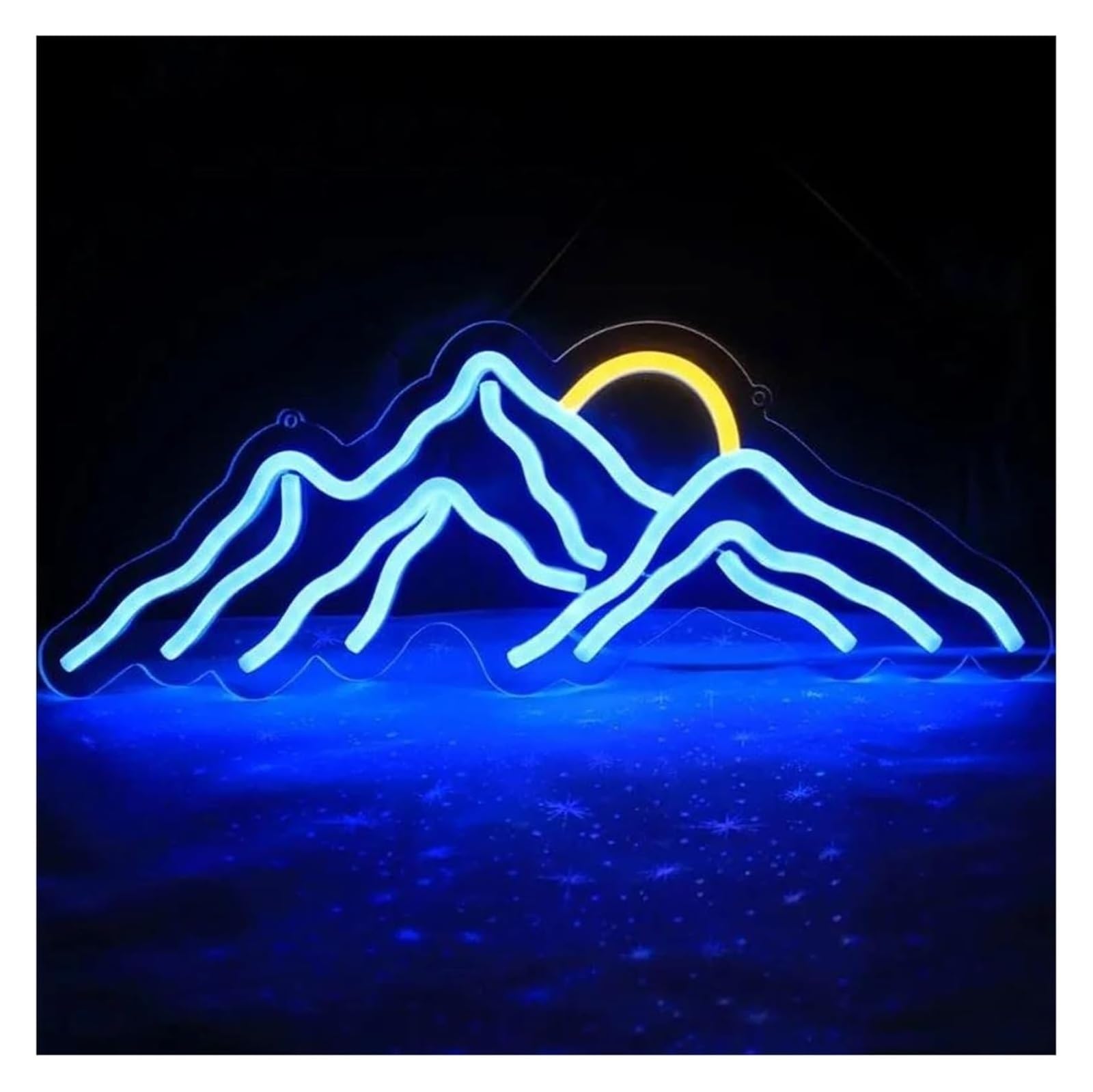 Segno di luce al neon Lampada da notte a LED al neon con scritta "Mountain Neon" per camera letto casa feste matrimoni festival 42cm×15cm