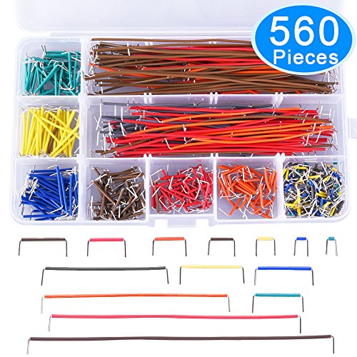 AUSTOR 560 Pieces Jumper Wire Kit 14 Lengths Assorted Preformed Breadboard Jumper Wire
