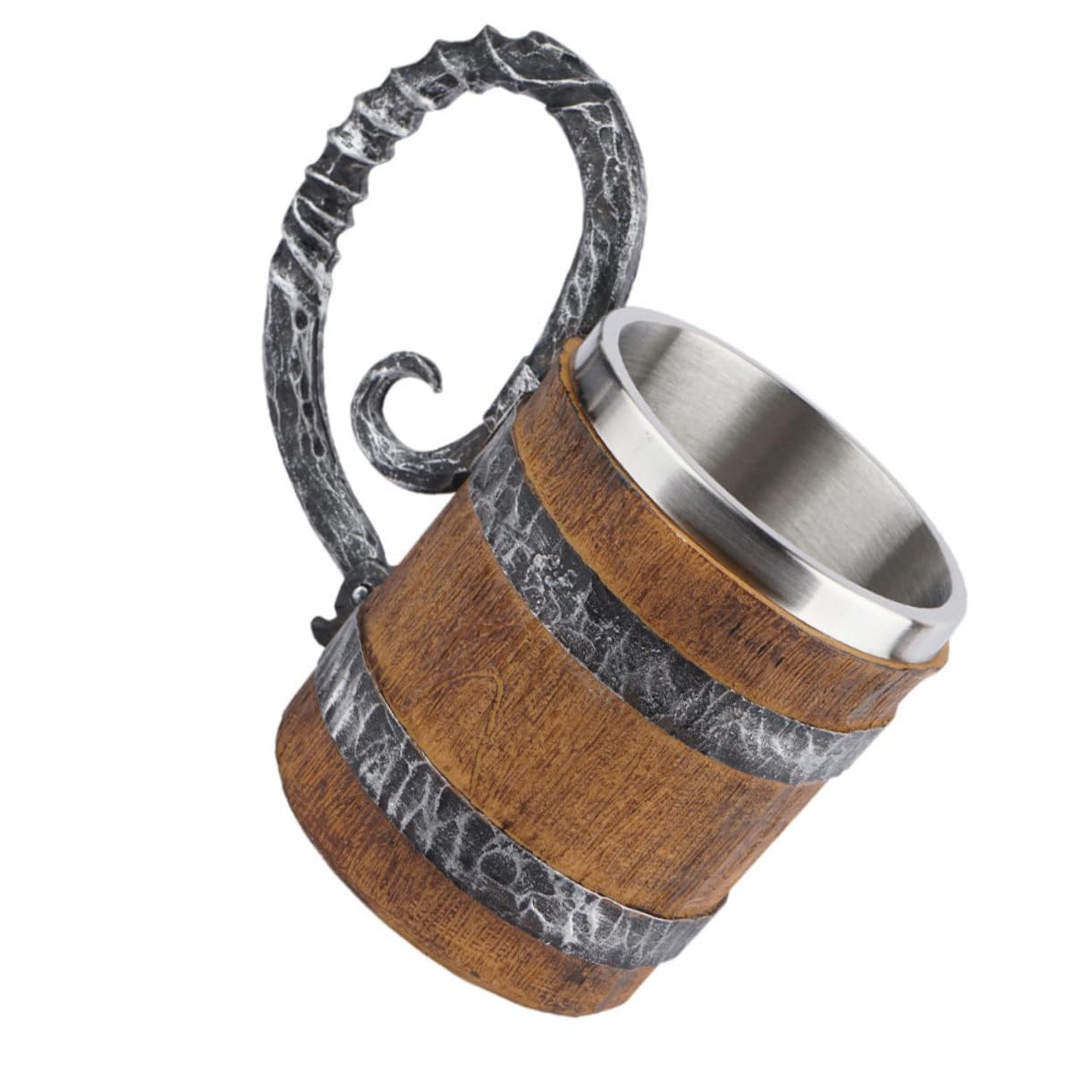 Verre à bière personnalisable Alipis style chêne pour offrir