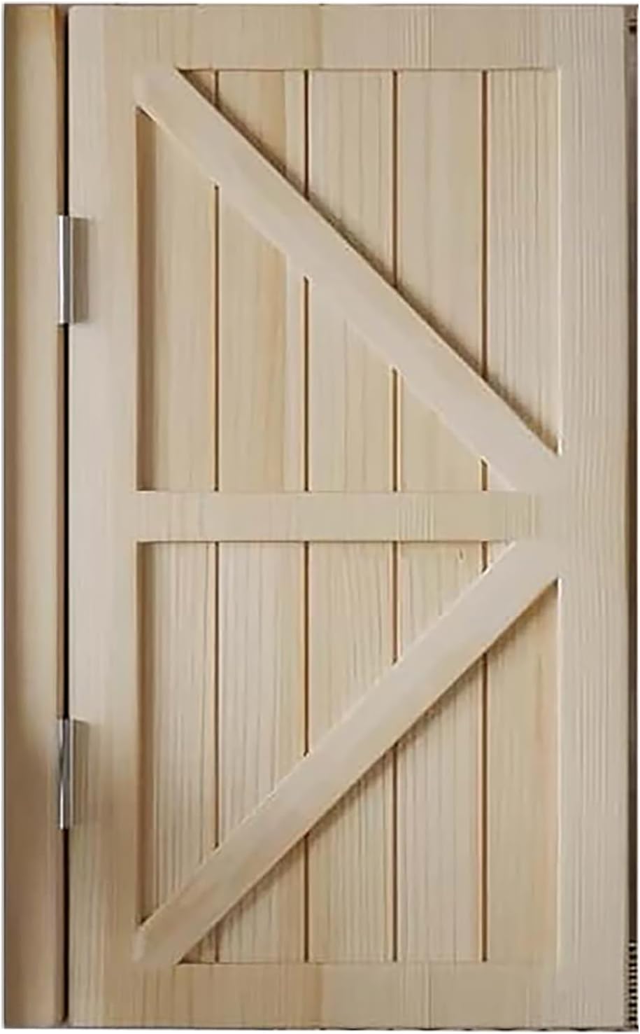 Solid Wood Louvered Cafe Saloon Doors - Auto Close Hinges, Perfect for Entrances, Balconies, Bars & Clubs, 90/100cm, Wood Partition Door, Stylish Garden Entry