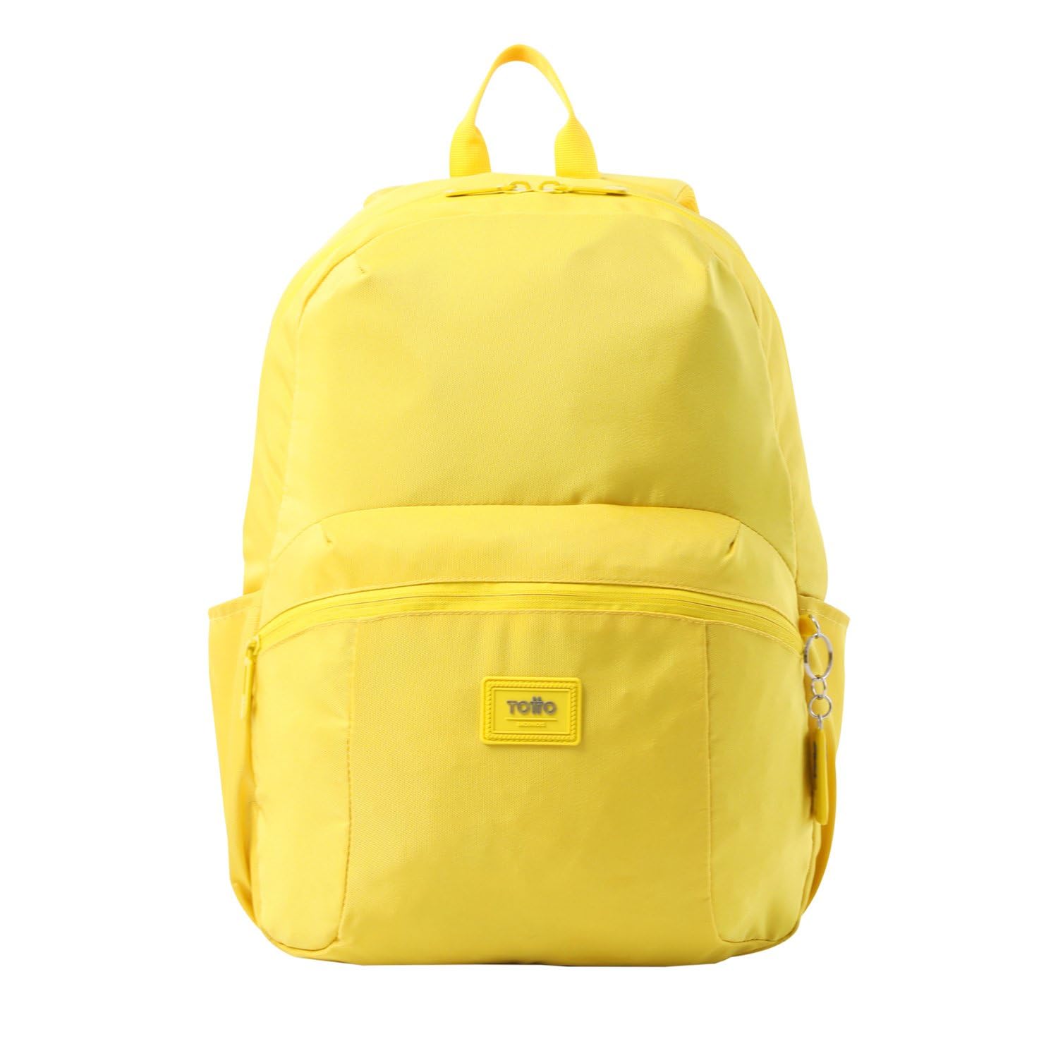 TOTTO - Mochila para Ordenador Portátil de 14 Pulgadas, Modelo Trik, 2 Compartimentos, 2 Bolsillos para Botella, Bolsillo Secreto, Espaldar Ergonómico, Cómodas Correas en S, Color Super Lemon