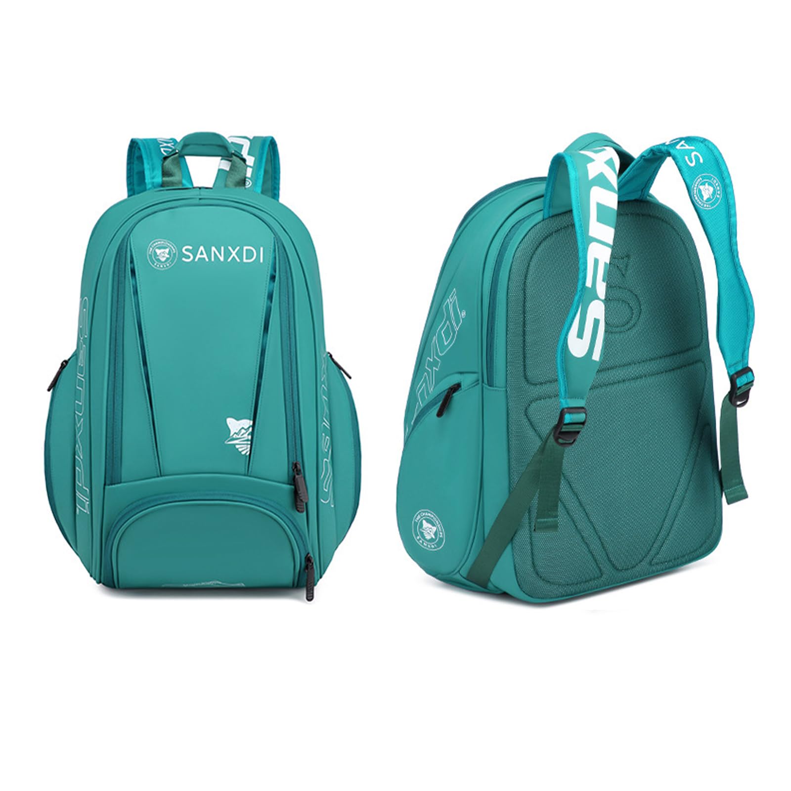 Tennis Bags for Women and Men Badminton Bag with Shoe Compartment Tennis Backpack Equipment Carrying Bag with Mesh Pocket Racquet Storage Pack for 2 Paddles Ball Water Bottle & Accessory