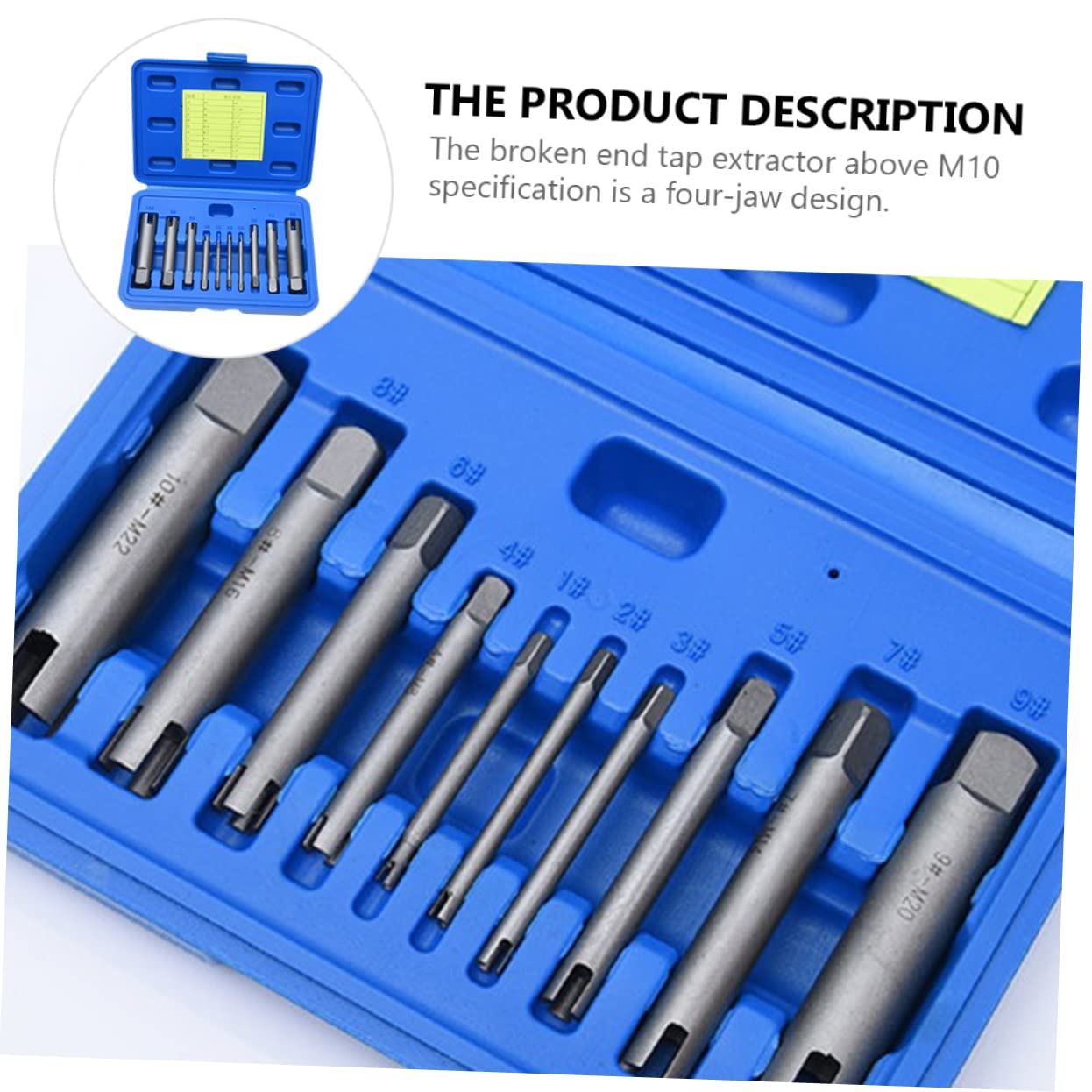 NUOBESTY Set di Estrattori Viti Danneggiate 178 Cacciavite, Lega Argento, 10 Pezzi, Design a 4 Artigli per Viti Rotte e Arrugginite