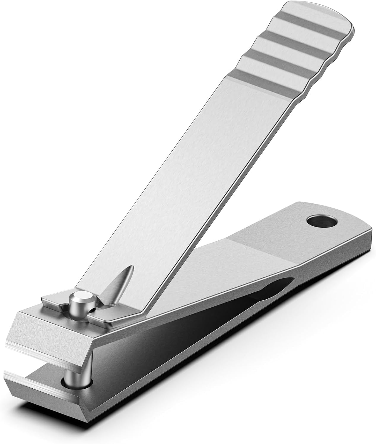 Heavy Duty Straight Blade Nail Clippers for Thick Toenails, Professional Stainless Steel Fingernail Toenail Clippers Trimmers - Thick Wide Jaw Toe Nail Clippings for Seniors, Men & Women (Silver)